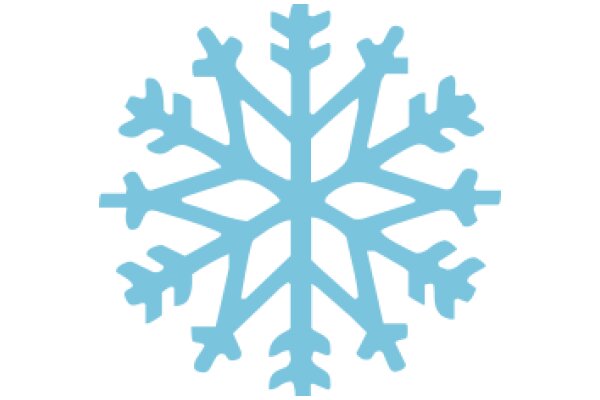 Stylized Blue Snowflake Design