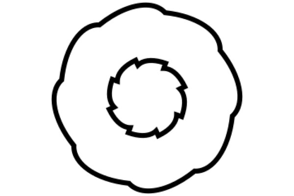 Simplistic Line Drawing of a Flower