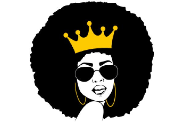 Stylish and Confident: AWoman with a Crown and Sunglasses