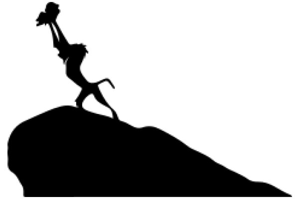 Silhouette of a Person on a Mountain Peak