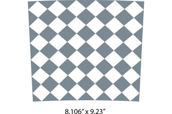 Gray Checkered Pattern with Dimensions