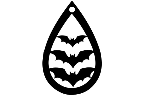 Stylized Bat Icon with a Drop Shadow