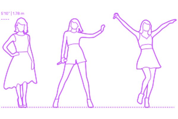 Fashionable Female Silhouettes: A Comparison of Styles and Poses