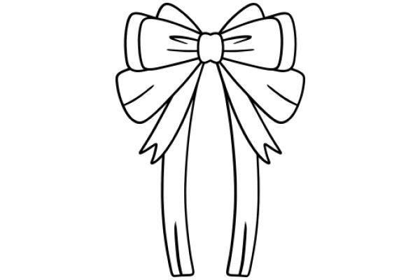 Simplistic Line Drawing of a Bow