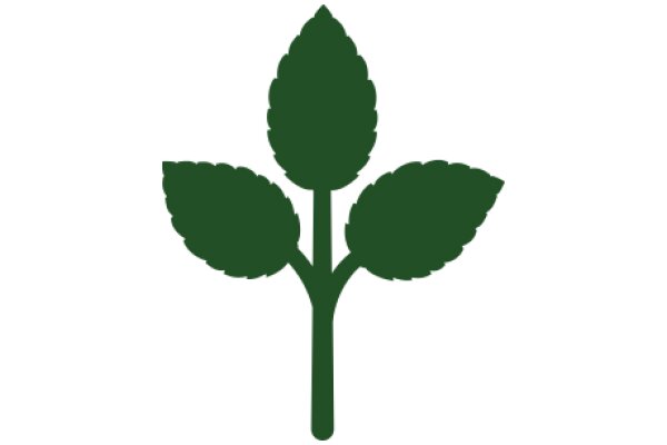 Simplistic Green Leaf Icon