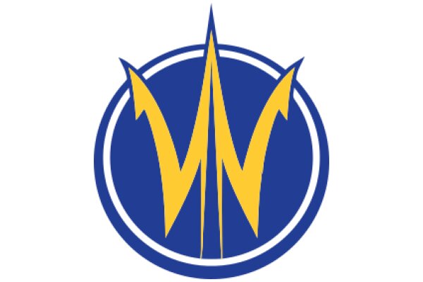 Vibrant Blue and Yellow Logo with Stylized Letter 'W'