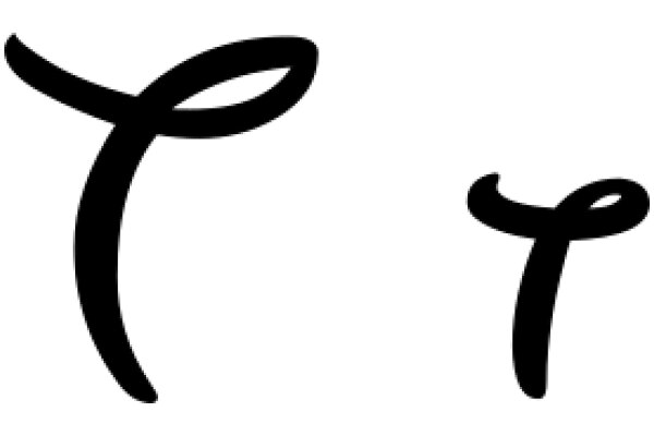 Simplistic Drawing of a Curly Letter 'T'