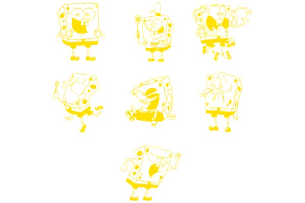 A Collection of SpongeBob SquarePants Characters in Yellow