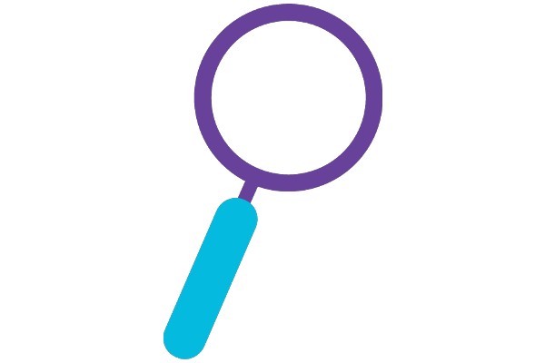 A Purple and Blue Magnifying Glass