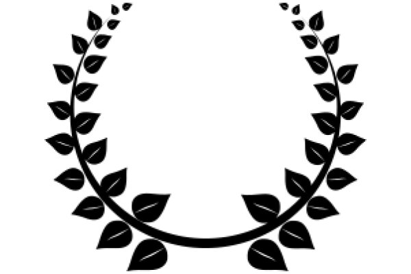 Elegant Black Leaf Wreath Design