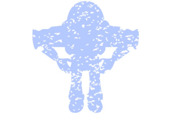 A Silhouette of a Figure with a Blue Background