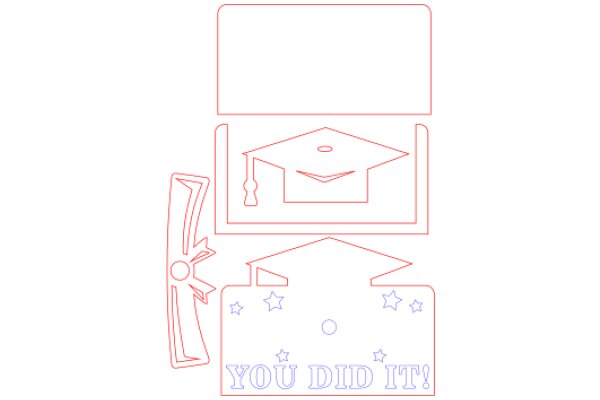 Celebrating Academic Achievement: A Graphic Illustration of a Graduation Cap and Diploma