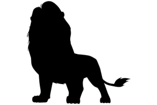 A Silhouette of a Majestic Lion