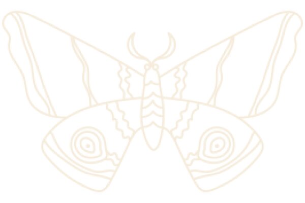 Stylized Butterfly Design with a Circular Pattern