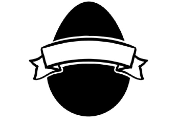 A Stylized Egg with a Ribbon, in