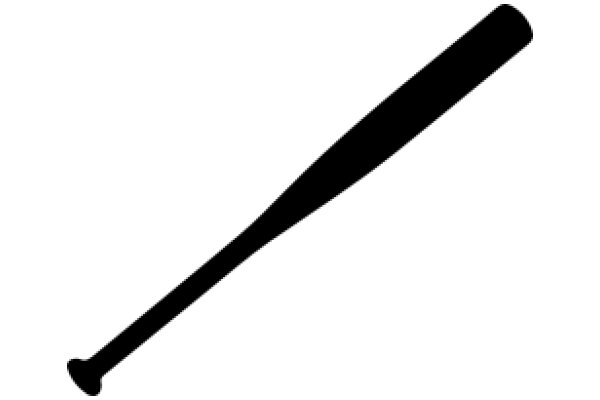 A Solid Silhouette of a Baseball Bat