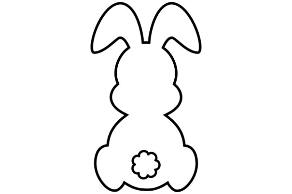 Simplistic Line Drawing of a Bunny