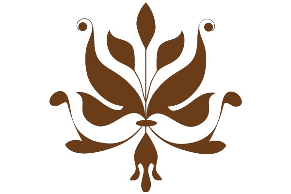 Stylized Brown Flower Design