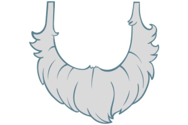 Stylized Illustration of a Beard with a Mustache