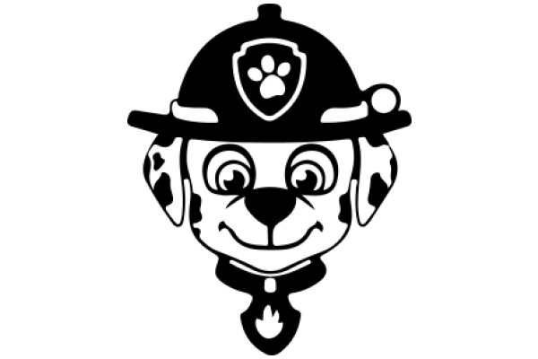 A Playful Puppy Logo with a Protective Helmet