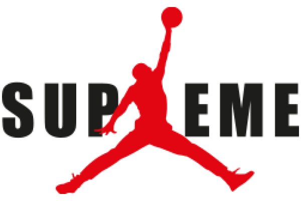 Supreme Jumping Basketball Player Logo