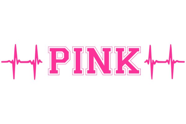 Pink Banner with Heartbeat Graphics and the Word 'Pink' in Large Letters