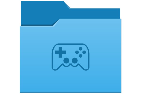 A Blue Folder with a Game Controller Icon