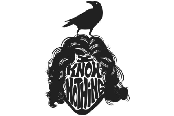 Know Nothing: A Silhouette of a Bird Perched on a Head