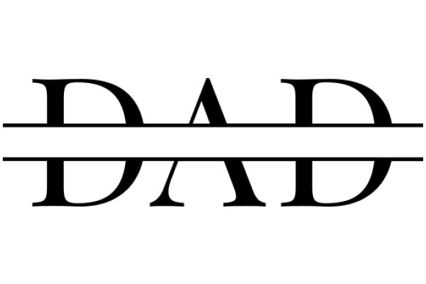 A Illustration of the Word 'DAD' in a Stylized Font