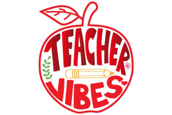 Vibrant Apple Logo for Teacher's Vibes