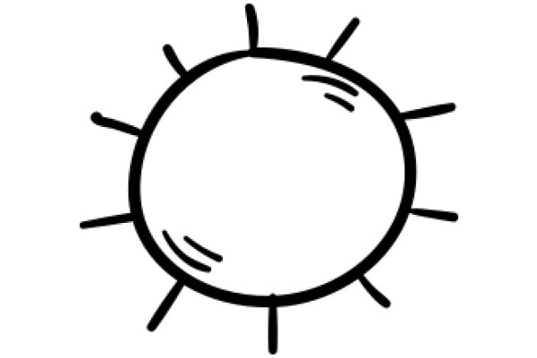 Simplistic Line Drawing of a Sunburst