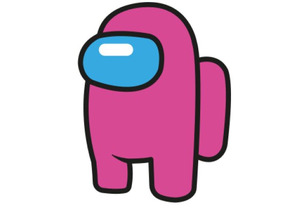 Vivid Visions: A Pink and Blue Cartoon Character