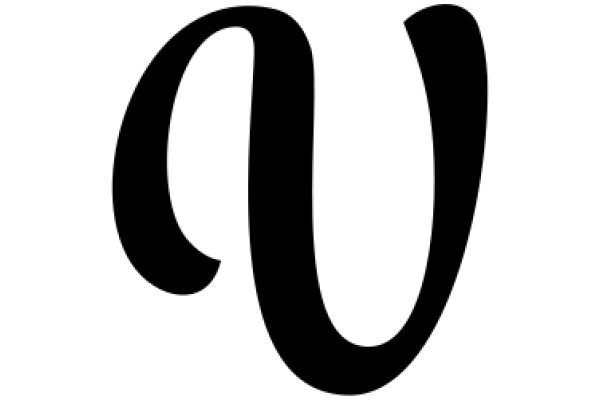 Simplistic Black Letter 'U' on a White Background