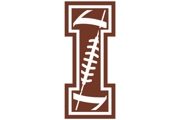 A Stylized Letter 'I' with a Football Design