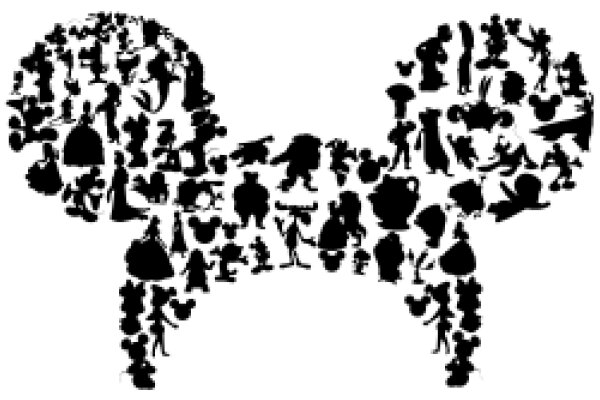 A Silhouette of a Character Surrounded by a Variety of Characters and Objects