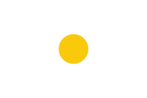 A Solitary Yellow Circle Against a White Background