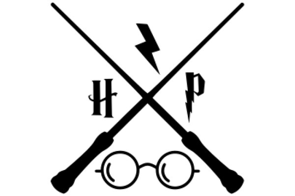 A Stylized Logo of a Wizard's Tools