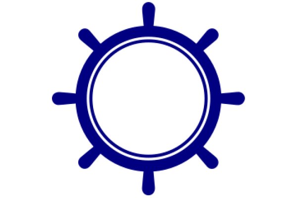 A Blue Compass Rose Symbol