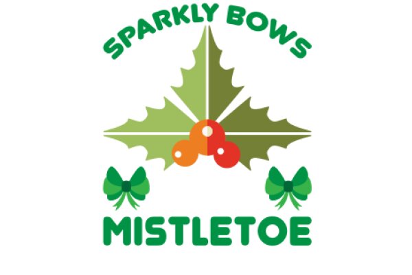 Sparkly Bows Mistletoe: A Festive Logo