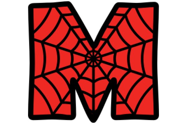 Vibrant Red Spider Web Design