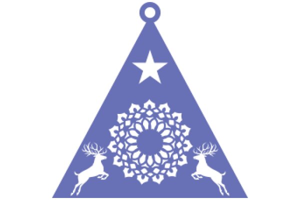 Stylized Logo with Star, Flower, and Deer Symbols