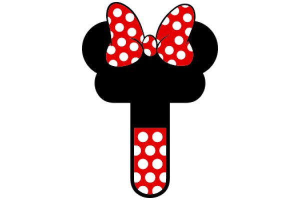 Stylish Red and Black Polka Dot Bow and Cloud Logo