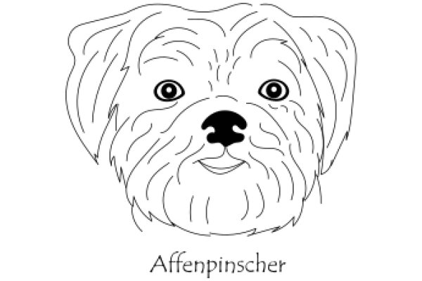 A Line Drawing of a Dog with the Name 'Affenpinscher' Below It