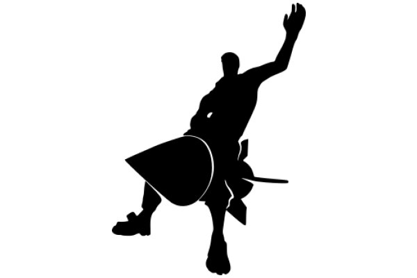 Silhouette of a Person in a Stylized Pose