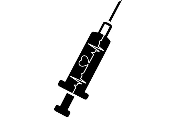 A Modern Symbol of Healthcare: The Syringe with an EKG Heartbeat