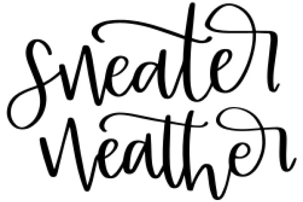 Stylish Handwritten Text: 'Sweater Weather'