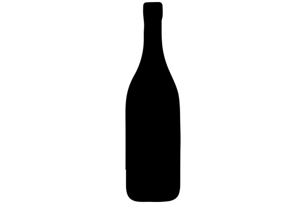 A Solid Silhouette of a Bottle