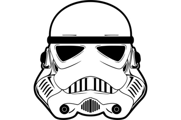 Stylized Illustration of a Stormtrooper Helmet