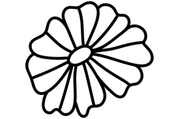 Stylized Flower Design: A Simple yet Elegant Line Art