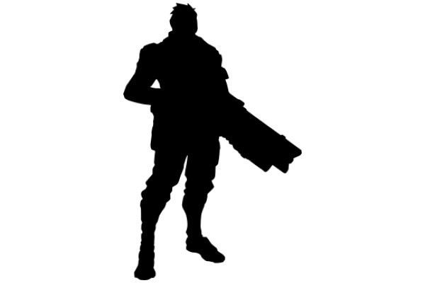 Silhouette of a Soldier with a Gun